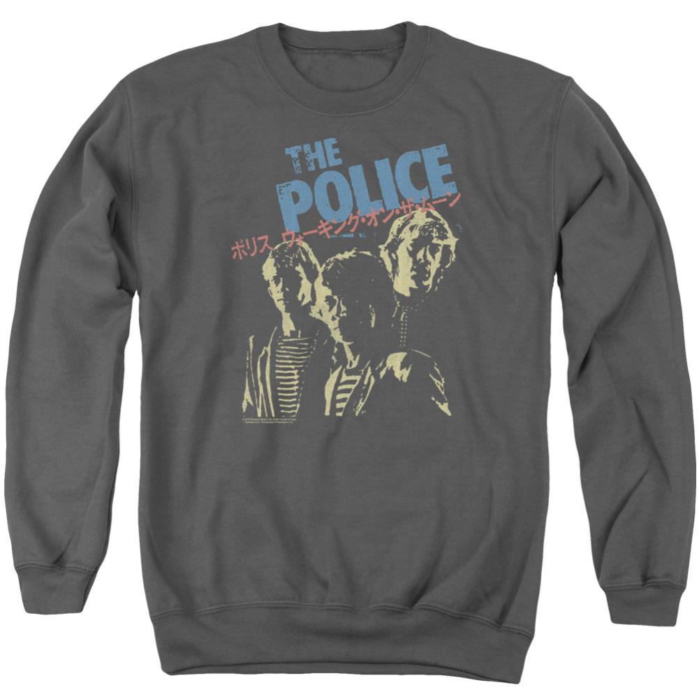 The Police Japanese Poster Men's Crewneck 50 50 Poly Long-Sleeve T-Shirt