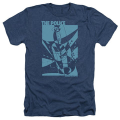 The Police Message In A Bottle Men's 30/1 Heather 60 40 Poly Short-Sleeve T-Shirt