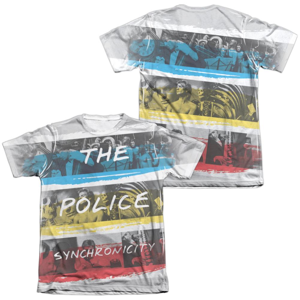 The Police Synchronicity (Front/Back Print) Men's Regular Fit Poly Cotton Short-Sleeve T-Shirt