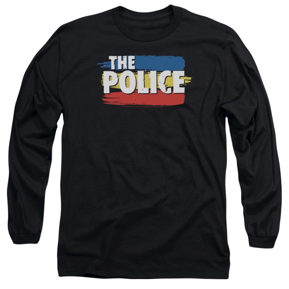 The Police Three Stripes Logo Men's 18/1 Cotton Long-Sleeve T-Shirt