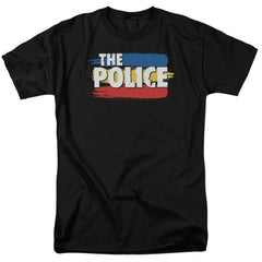 The Police Three Stripes Logo Men's 18/1 Cotton Short-Sleeve T-Shirt