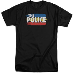 The Police Three Stripes Logo Men's 18/1 Tall Cotton Short-Sleeve T-Shirt