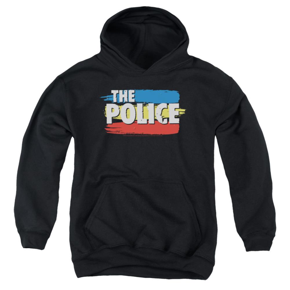 The Police Three Stripes Logo Youth Cotton Poly Pull-Over Hoodie