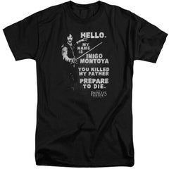 The Princess Bride Hello Again Men's 18/1 Tall Cotton Short-Sleeve T-Shirt