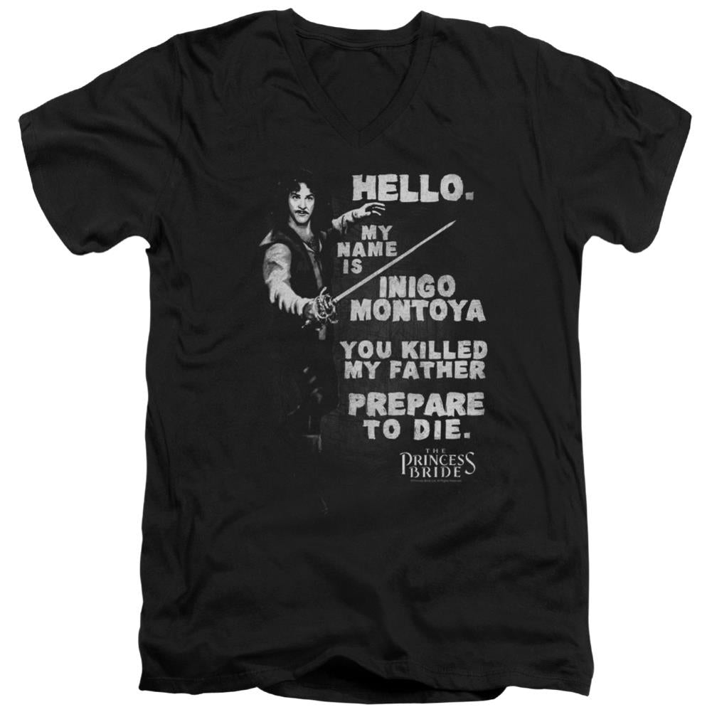 The Princess Bride Hello Again Men's 30/1 Cotton Slim V-Neck T-Shirt