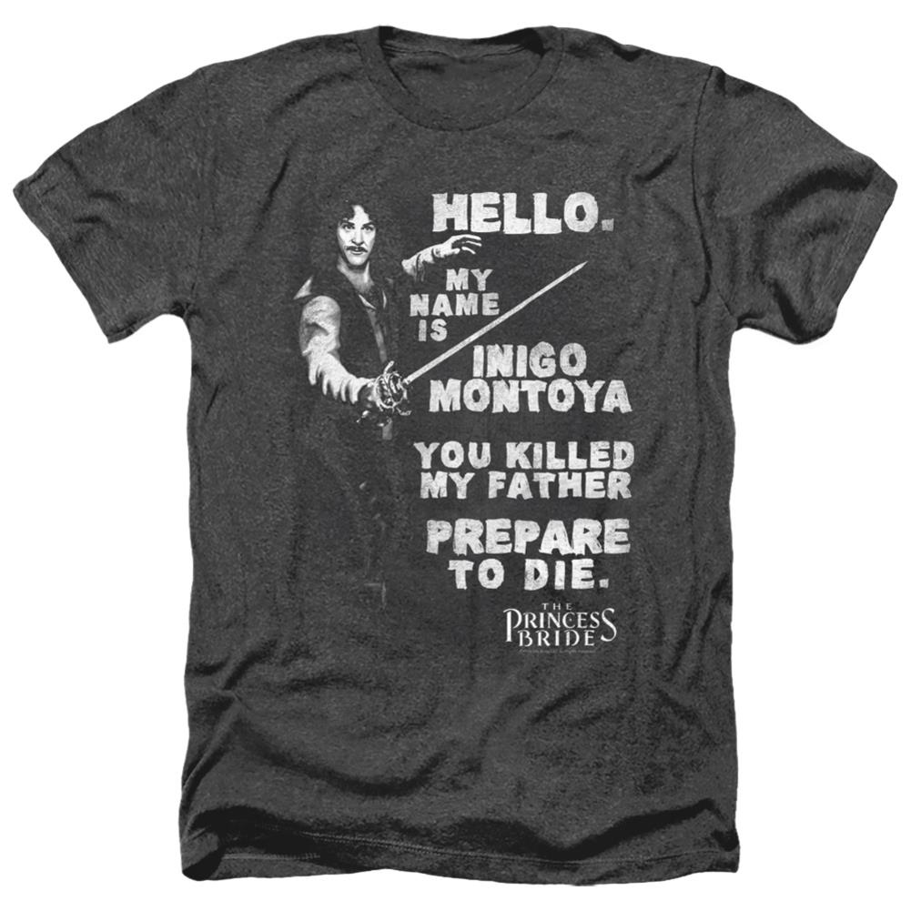 The Princess Bride Hello Again Men's 30/1 Heather 60 40 Poly Short-Sleeve T-Shirt