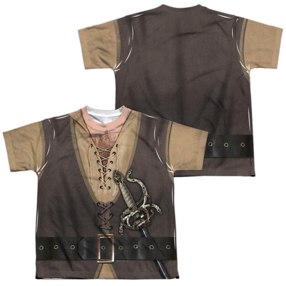 The Princess Bride Montoya Costume (Front/Back Print) Youth Regular Fit Poly Short-Sleeve T-Shirt