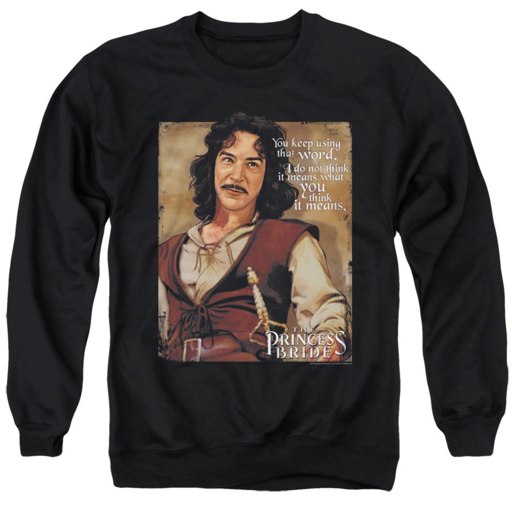 The Princess Bride Word Men's Crewneck 50 50 Poly Long-Sleeve T-Shirt