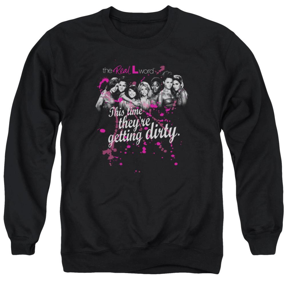 The Real L Word Dirty Men's Crewneck 50 50 Poly LS T