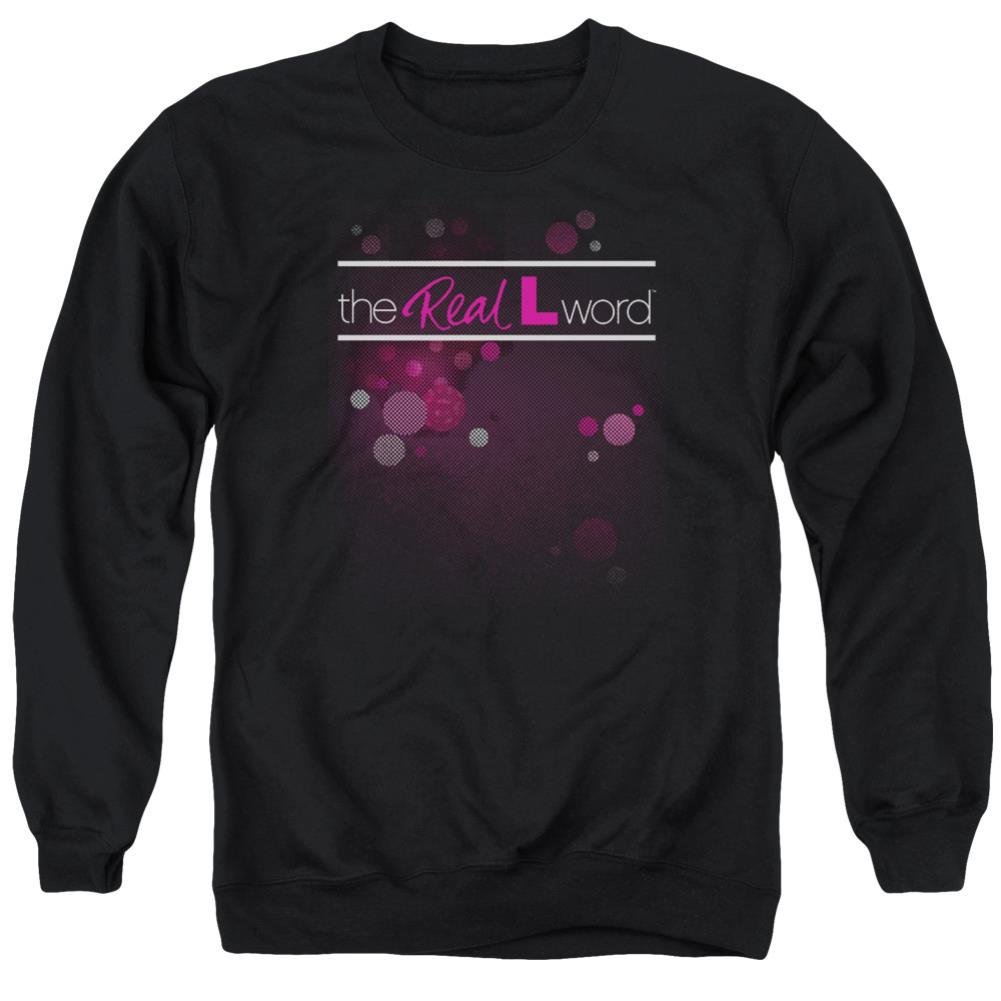 The Real L Word Flashy Logo Men's Crewneck 50 50 Poly LS T