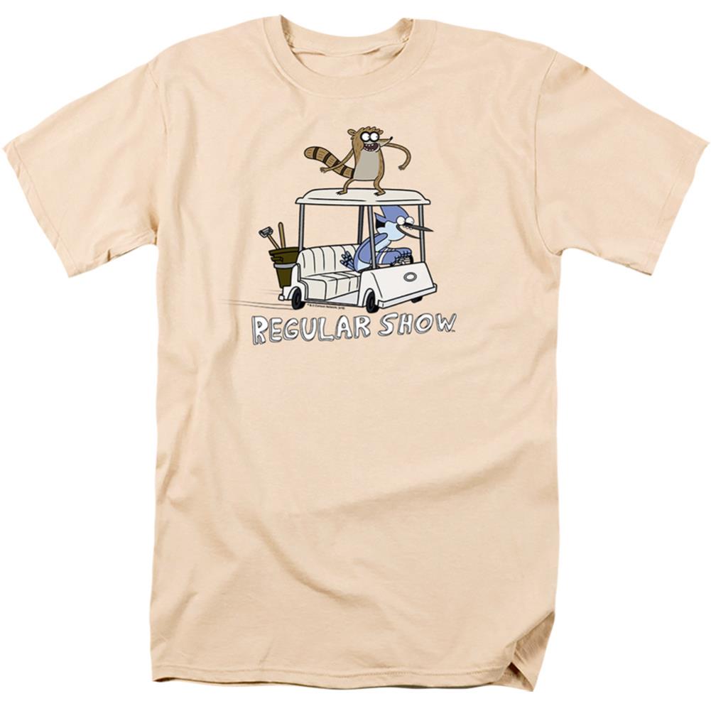 The Regular Show Golf Cart Men's 18/1 Cotton Short-Sleeve T-Shirt