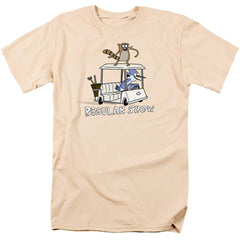 The Regular Show Golf Cart Men's 18/1 Cotton Short-Sleeve T-Shirt