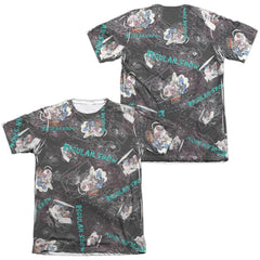 The Regular Show Golf Cart Ride (Front/Back Print) Men's Regular Fit Poly Cotton Short-Sleeve T-Shirt