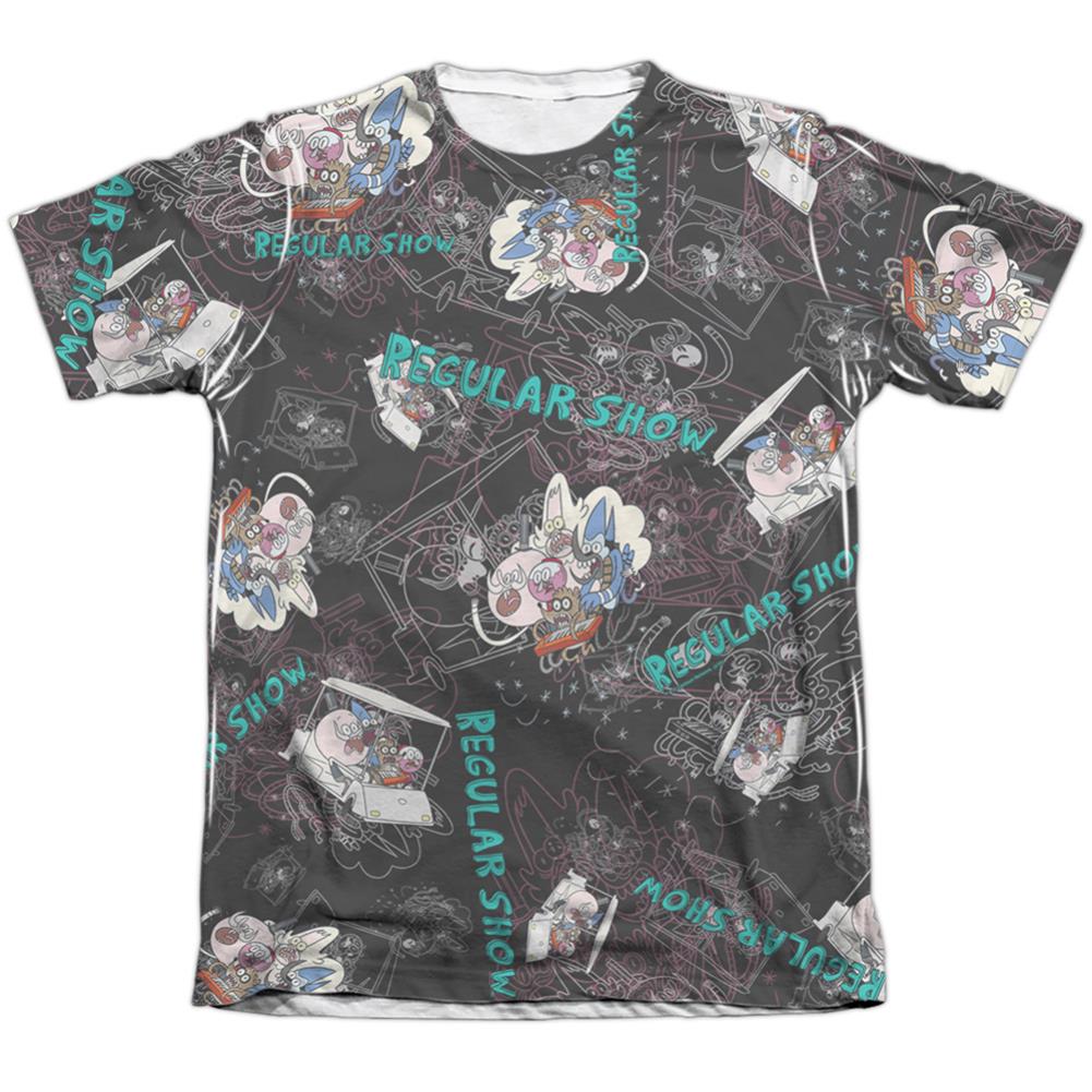 The Regular Show Golf Cart Ride Men's Regular Fit Poly Cotton Short-Sleeve T-Shirt