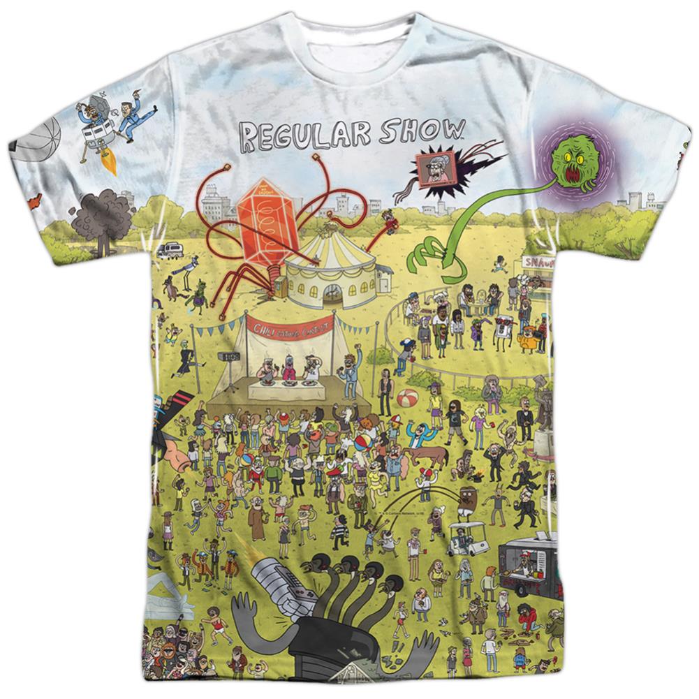 The Regular Show Group Shot Men's Regular Fit Polyester Short-Sleeve T-Shirt