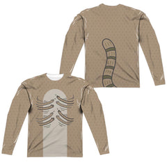 The Regular Show Hamboning (Front/Back Print) Men's Regular Fit Polyester Long-Sleeve T-Shirt