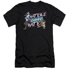 The Regular Show Haters Gonna Hate Men's Ultra-Soft 30/1 Cotton Slim Short-Sleeve T-Shirt