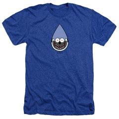 The Regular Show Mordecai Men's 30/1 Heather 60 40 Poly Short-Sleeve T-Shirt