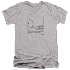 The Regular Show Poloroid Men's 30/1 Cotton Slim V-Neck T-Shirt