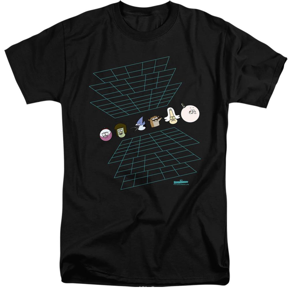 The Regular Show Regular Grid Men's 18/1 Tall Cotton Short-Sleeve T-Shirt