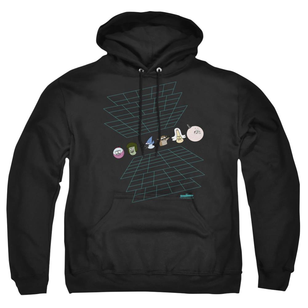 The Regular Show Regular Grid Men's Pull-Over 75 25 Poly Hoodie