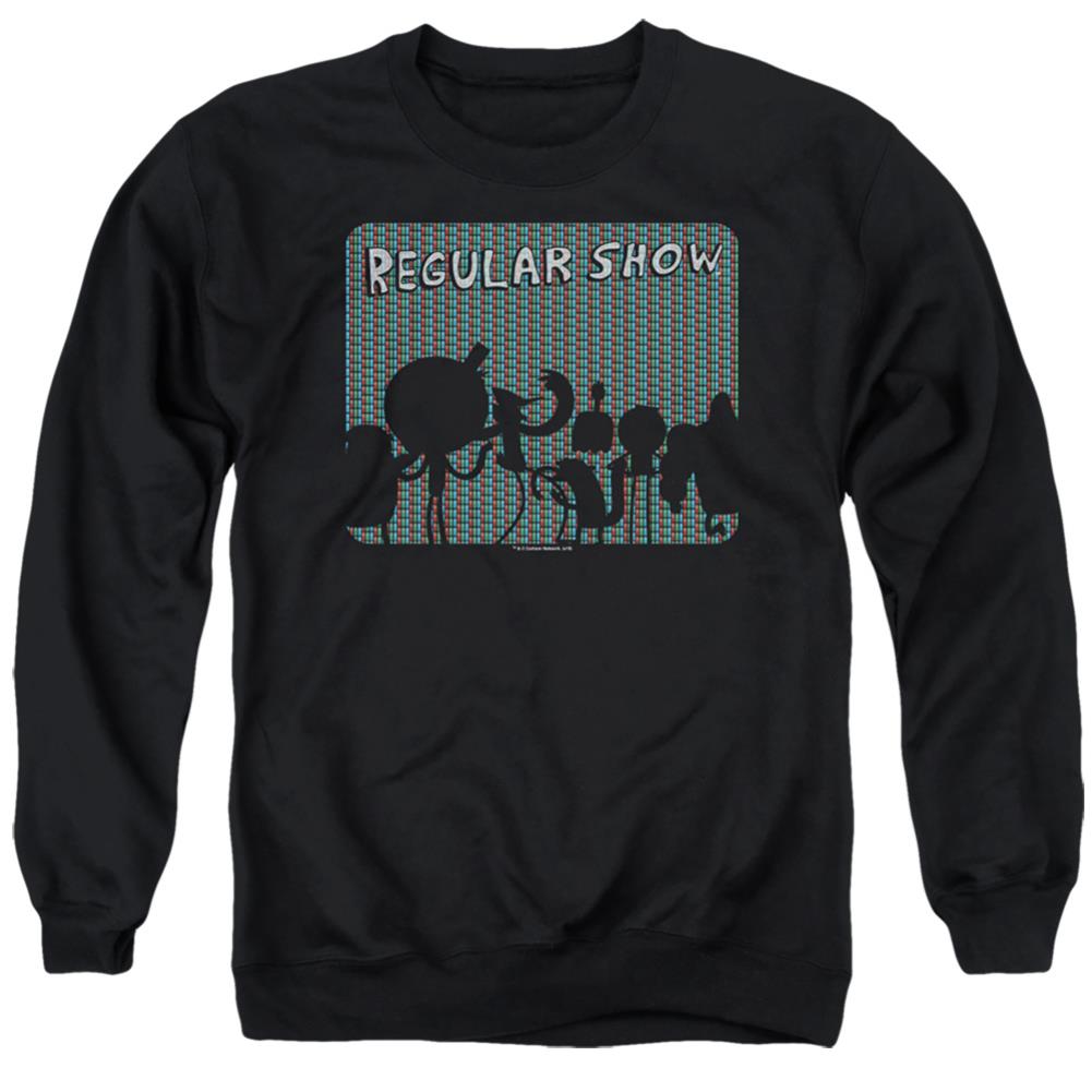 The Regular Show RGB Group Men's Crewneck 50 50 Poly Long-Sleeve T-Shirt