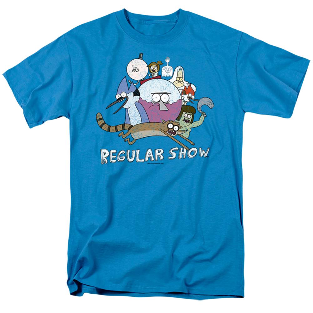 The Regular Show Surrounding Benson Men's 18/1 Cotton Short-Sleeve T-Shirt