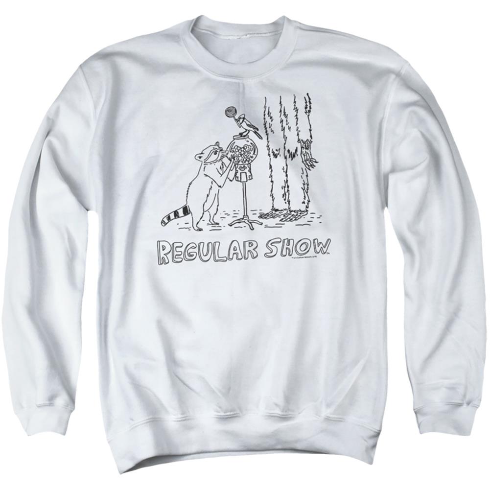 The Regular Show Tattoo Art Men's Crewneck 50 50 Poly Long-Sleeve T-Shirt