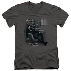 The Vampire Diaries Be Yourself Men's 30/1 Cotton Slim V-Neck T-Shirt
