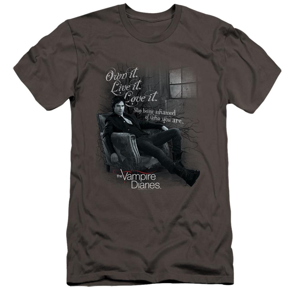 The Vampire Diaries Be Yourself Men's Ultra-Soft 30/1 Cotton Slim Short-Sleeve T-Shirt