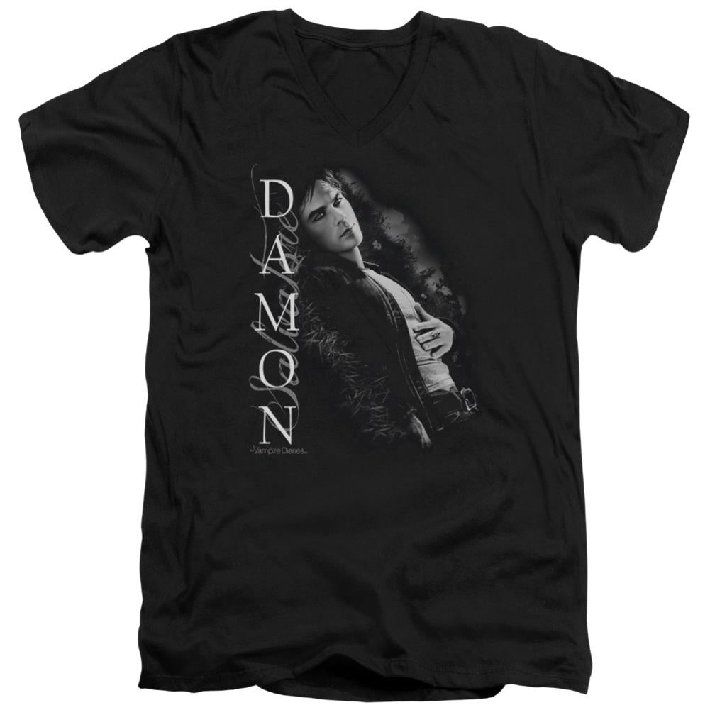 The Vampire Diaries Besides Me Men's 30/1 Cotton Slim V-Neck T-Shirt