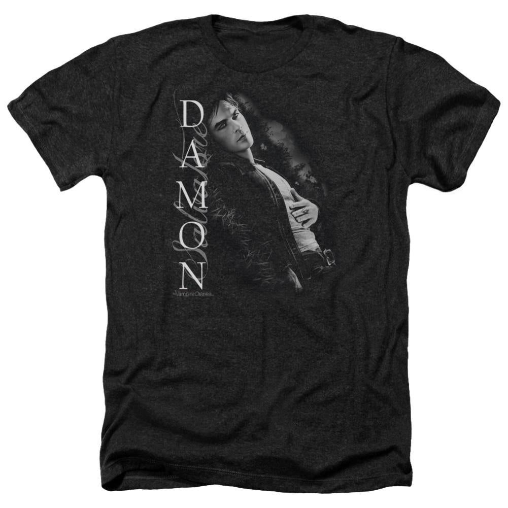 The Vampire Diaries Besides Me Men's 30/1 Heather 60 40 Poly Short-Sleeve T-Shirt