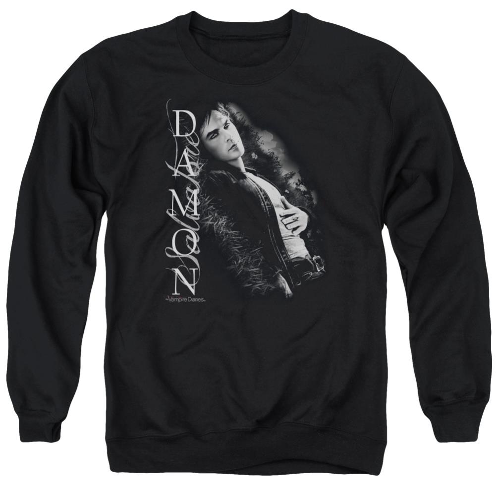 The Vampire Diaries Besides Me Men's Crewneck 50 50 Poly Long-Sleeve T-Shirt
