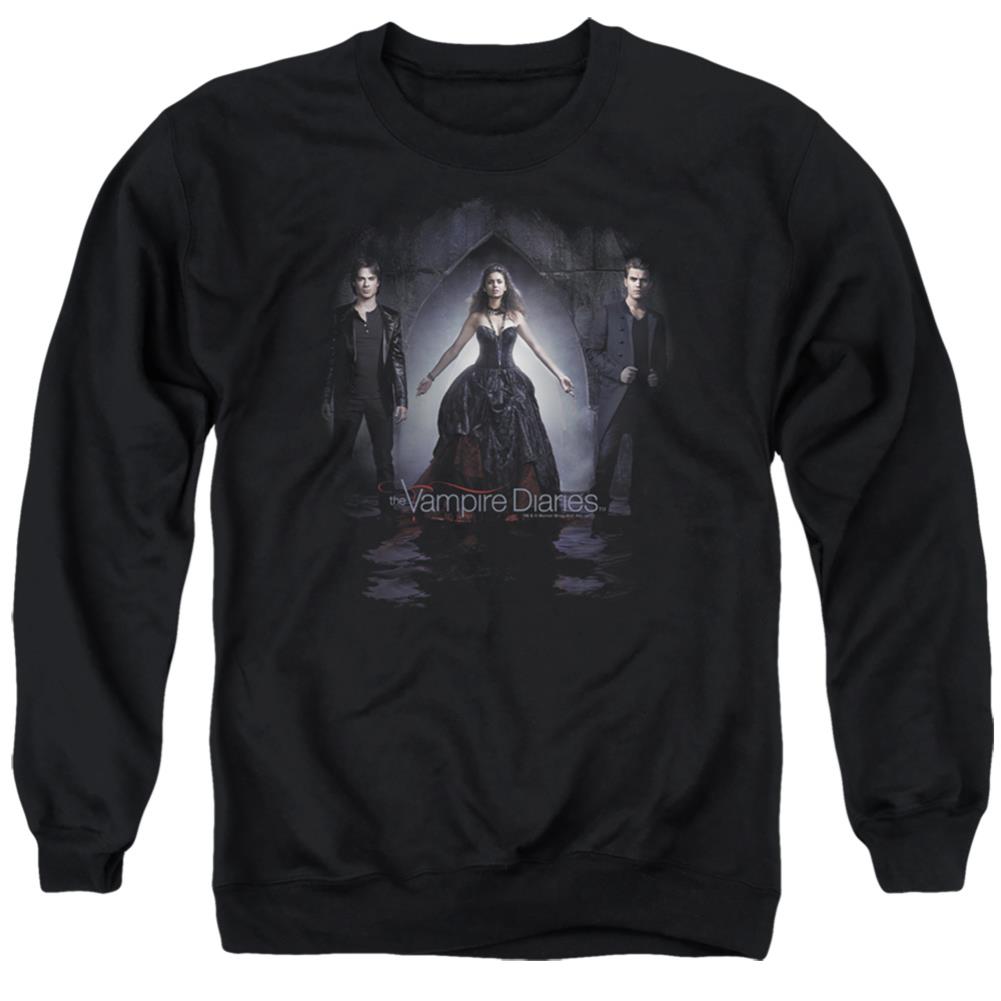 The Vampire Diaries Bring It On Men's Crewneck 50 50 Poly Long-Sleeve T-Shirt