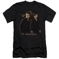 The Vampire Diaries Brothers Men's Ultra-Soft 30/1 Cotton Slim Short-Sleeve T-Shirt