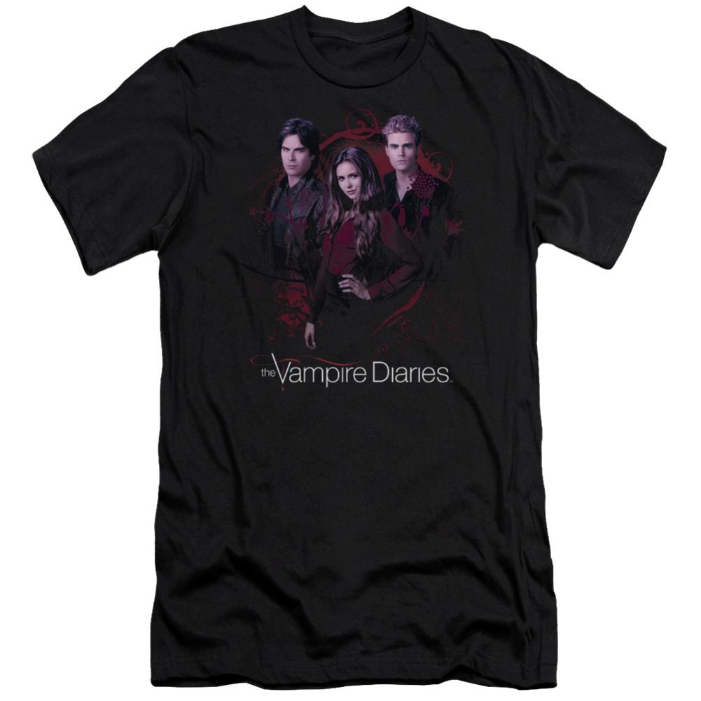 The Vampire Diaries Company Of Three Men's Ultra-Soft 30/1 Cotton Slim Short-Sleeve T-Shirt