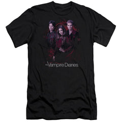 The Vampire Diaries Company Of Three Men's Ultra-Soft 30/1 Cotton Slim Short-Sleeve T-Shirt
