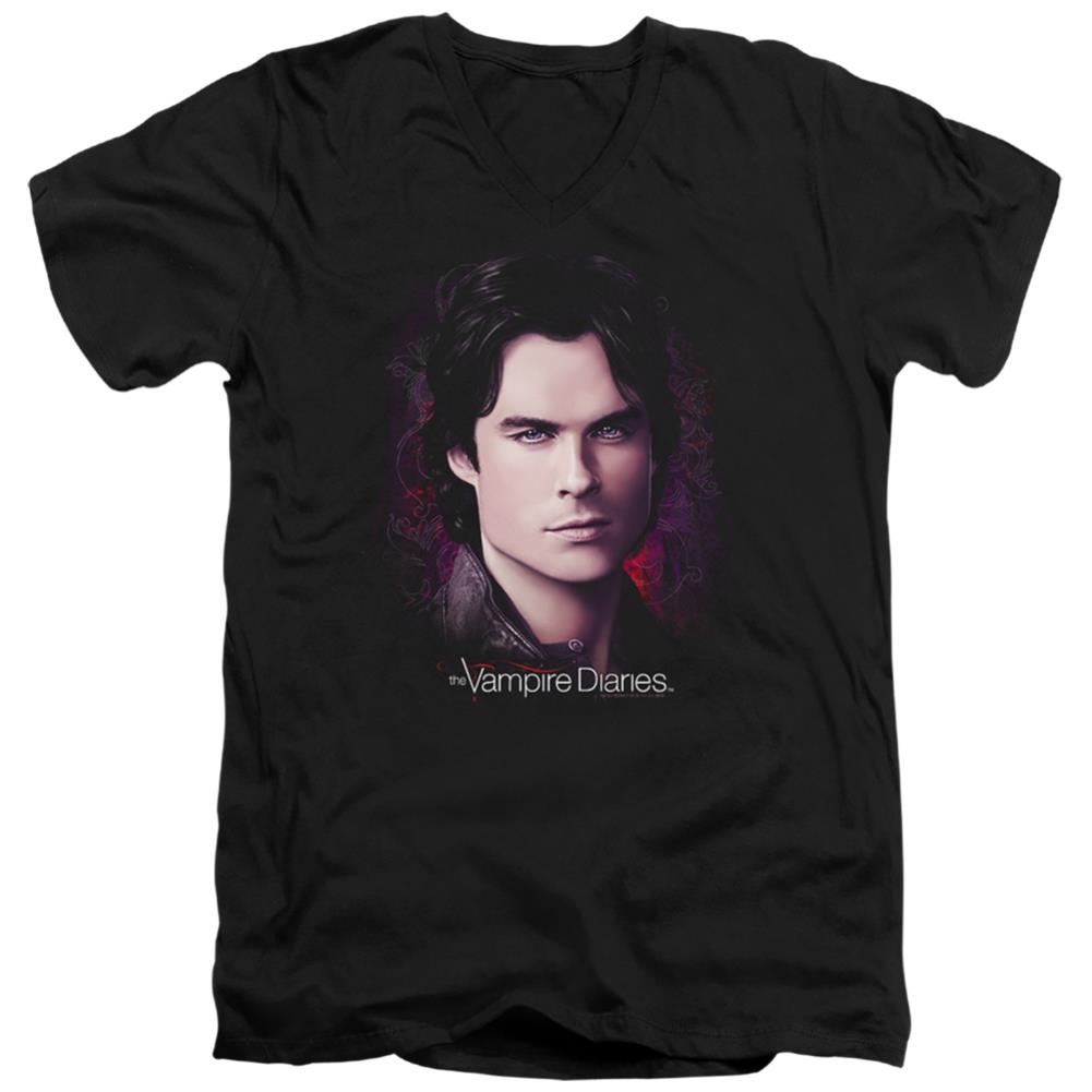 The Vampire Diaries Compelling Men's 30/1 Cotton Slim V-Neck T-Shirt