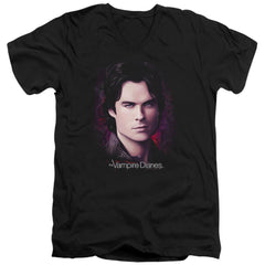 The Vampire Diaries Compelling Men's 30/1 Cotton Slim V-Neck T-Shirt