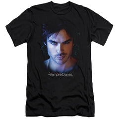 The Vampire Diaries Damon Men's Ultra-Soft 30/1 Cotton Slim Short-Sleeve T-Shirt