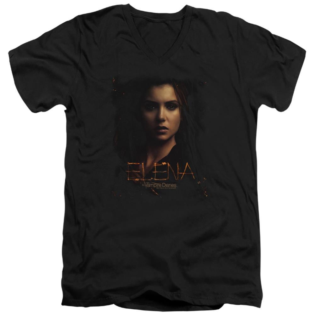 The Vampire Diaries Elena Men's 30/1 Cotton Slim V-Neck T-Shirt