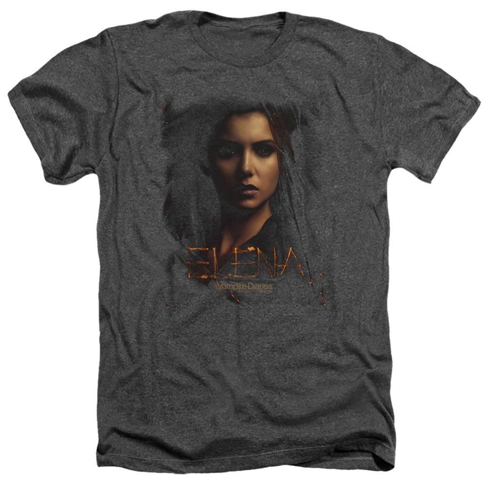 The Vampire Diaries Elena Men's 30/1 Heather 60 40 Poly Short-Sleeve T-Shirt