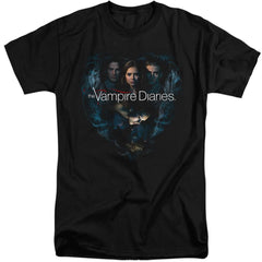 The Vampire Diaries Hearts Desire Men's 18/1 Tall Cotton Short-Sleeve T-Shirt