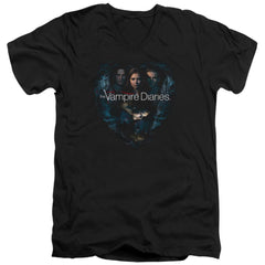 The Vampire Diaries Hearts Desire Men's 30/1 Cotton Slim V-Neck T-Shirt