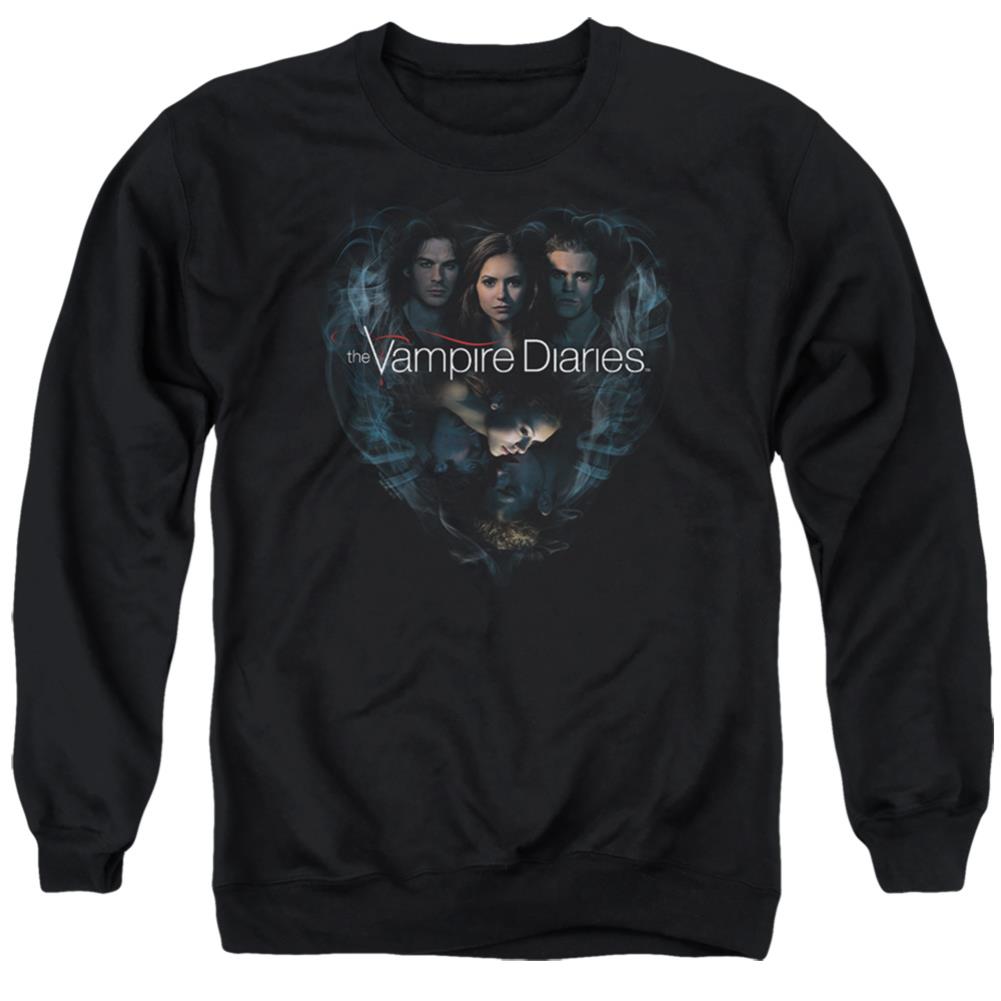 The Vampire Diaries Hearts Desire Men's Crewneck 50 50 Poly Long-Sleeve T-Shirt
