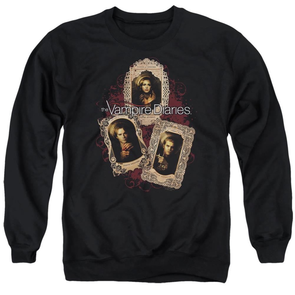 The Vampire Diaries Holy Cards Men's Crewneck 50 50 Poly Long-Sleeve T-Shirt