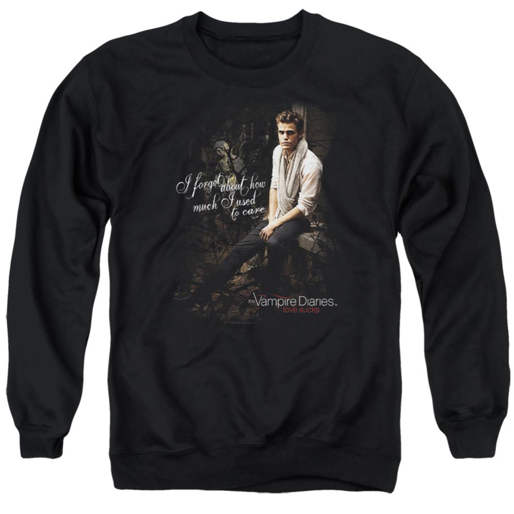 The Vampire Diaries I Used To Care Men's Crewneck 50 50 Poly Long-Sleeve T-Shirt