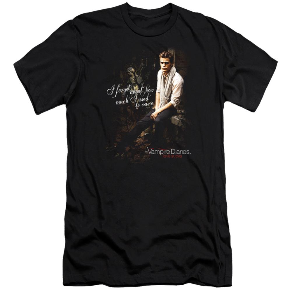 The Vampire Diaries I Used To Care Men's Ultra-Soft 30/1 Cotton Slim Short-Sleeve T-Shirt