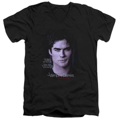 The Vampire Diaries Messanger Men's 30/1 Cotton Slim V-Neck T-Shirt