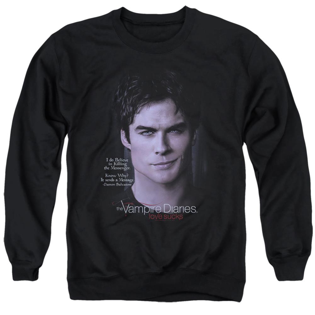The Vampire Diaries Messanger Men's Crewneck 50 50 Poly Long-Sleeve T-Shirt